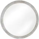 circular mirror 30 inch round mirror of Uttermost Square-Cut Gleam Round Wall Mirror with white background